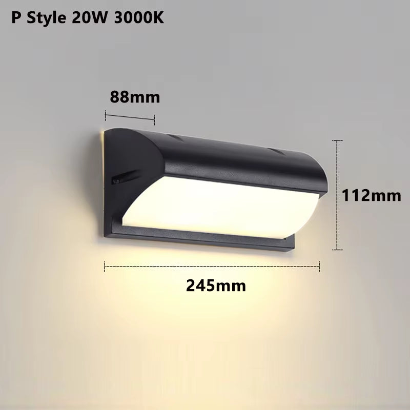 Led Outdoor Wall Light Waterproof IP65 Motion Sensor Led Outdoor Lighting Porch Lights Balcony Garden Lights Outdoor Wall Lamp
